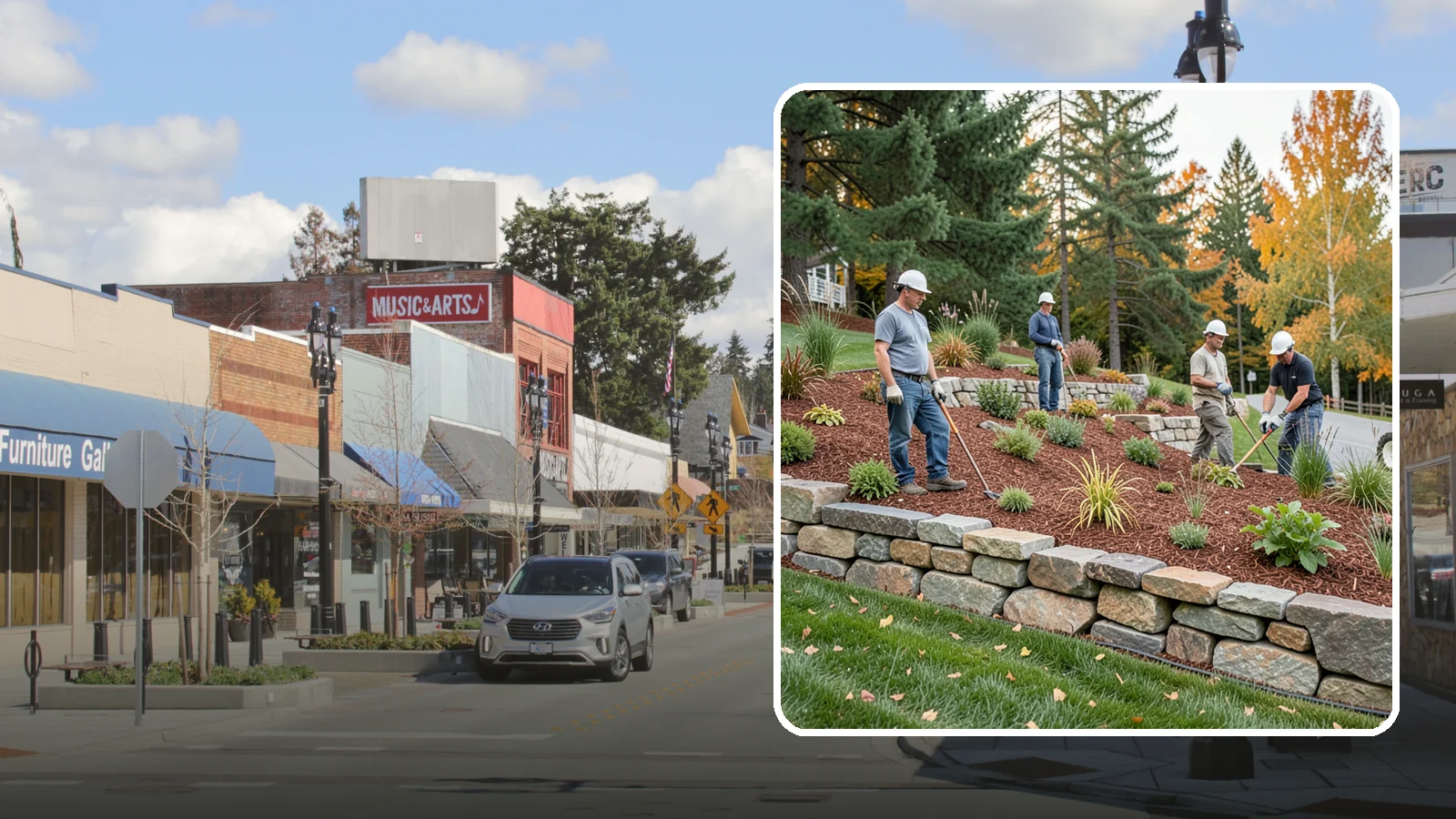 Rockery Wall Installation in Bothell, King County, WA - A regional PNW favorite of stacked quarry rock built as a free-draining rockery to stabilize and beautify Western Washington...