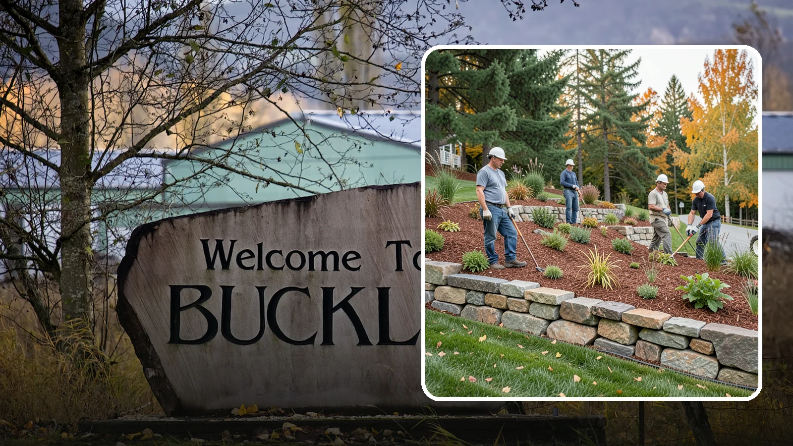 Rockery Wall Installation in Buckley, Pierce County, WA - A regional PNW favorite of stacked quarry rock built as a free-draining rockery to stabilize and beautify Western Washington...
