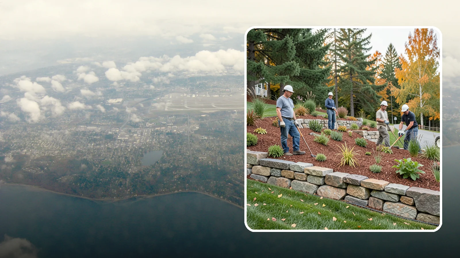 Rockery Wall Installation in Burien, King County, WA - A regional PNW favorite of stacked quarry rock built as a free-draining rockery to stabilize and beautify Western Washington...