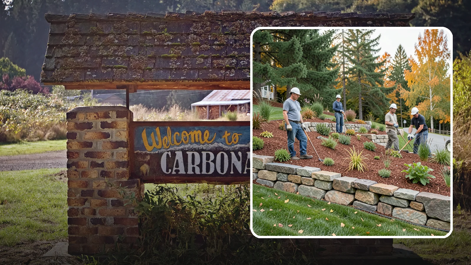 Rockery Wall Installation in Carbonado, Pierce County, WA - A regional PNW favorite of stacked quarry rock built as a free-draining rockery to stabilize and beautify Western Washington...