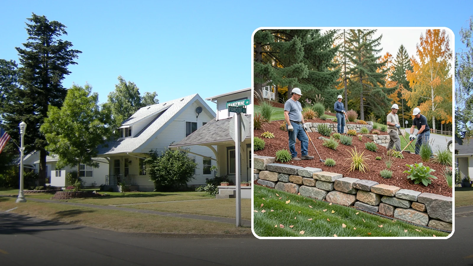 Rockery Wall Installation in DuPont, Pierce County, WA - A regional PNW favorite of stacked quarry rock built as a free-draining rockery to stabilize and beautify Western Washington...