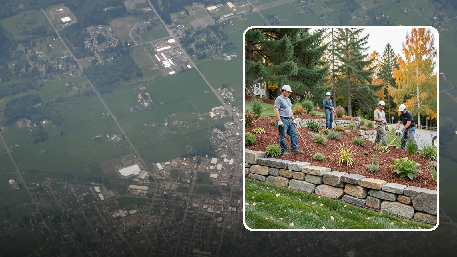 Rockery Wall Installation in Enumclaw, King County, WA - A regional PNW favorite of stacked quarry rock built as a free-draining rockery to stabilize and beautify Western Washington...