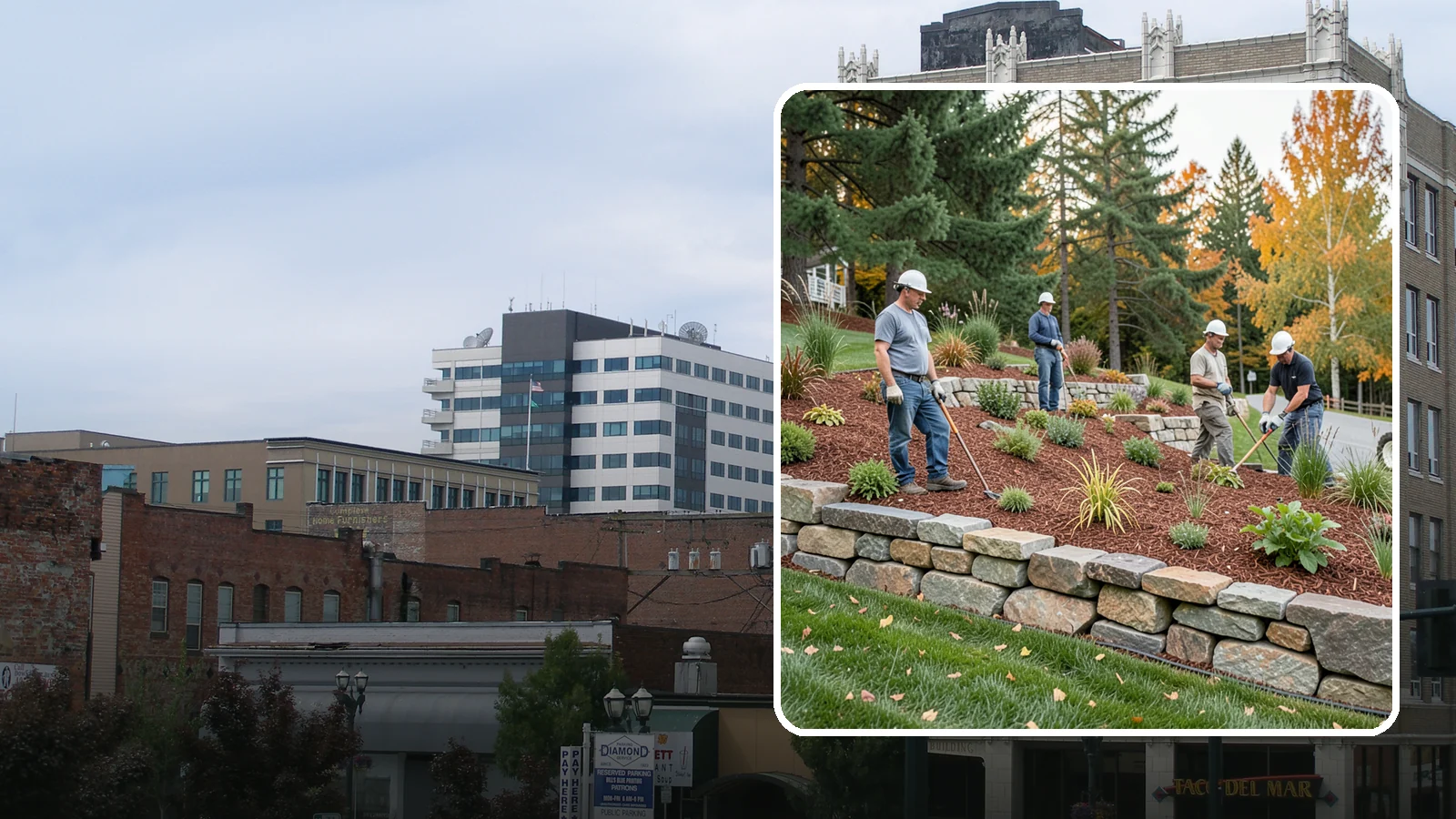 Rockery Wall Installation in Everett, Snohomish County, WA - A regional PNW favorite of stacked quarry rock built as a free-draining rockery to stabilize and beautify Western Washington...