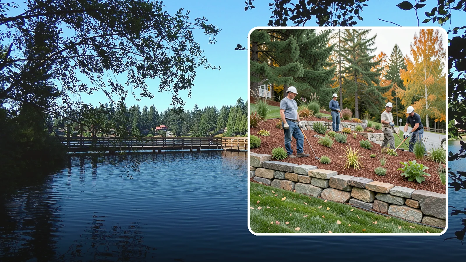 Rockery Wall Installation in Federal Way, King County, WA - A regional PNW favorite of stacked quarry rock built as a free-draining rockery to stabilize and beautify Western Washington...