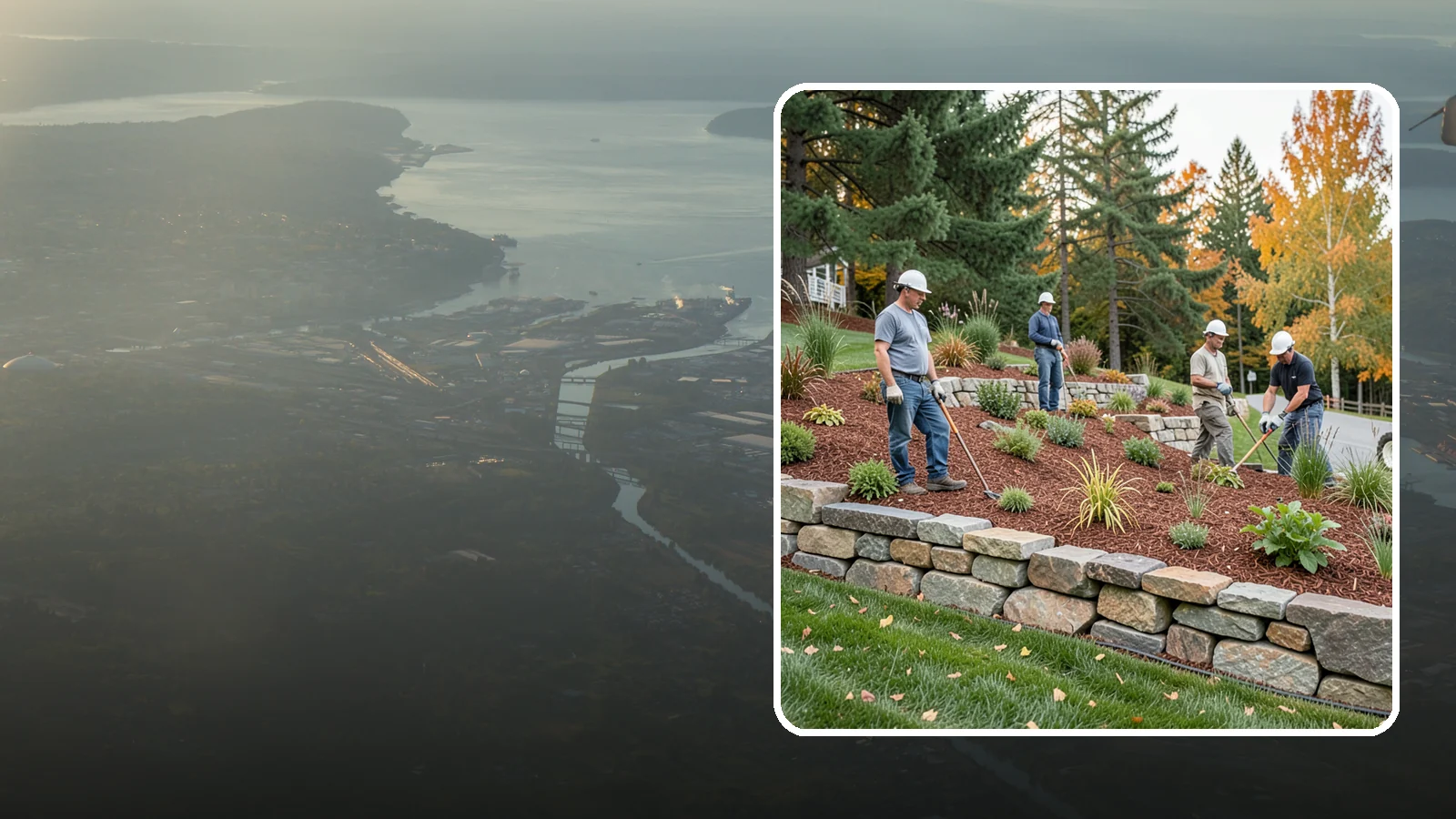 Rockery Wall Installation in Fife, Pierce County, WA - A regional PNW favorite of stacked quarry rock built as a free-draining rockery to stabilize and beautify Western Washington...