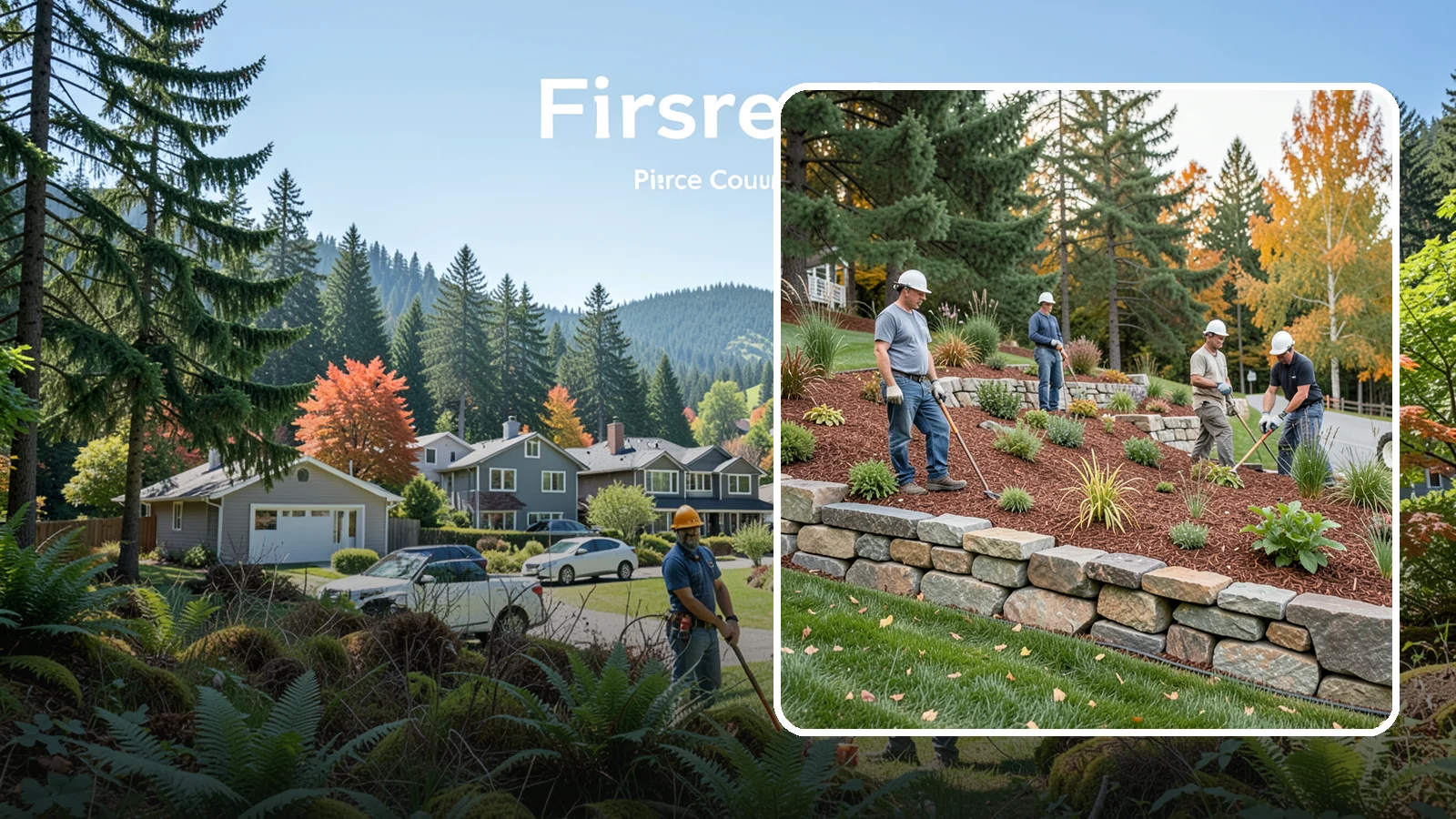 Rockery Wall Installation in Fircrest, Pierce County, WA - A regional PNW favorite of stacked quarry rock built as a free-draining rockery to stabilize and beautify Western Washington...