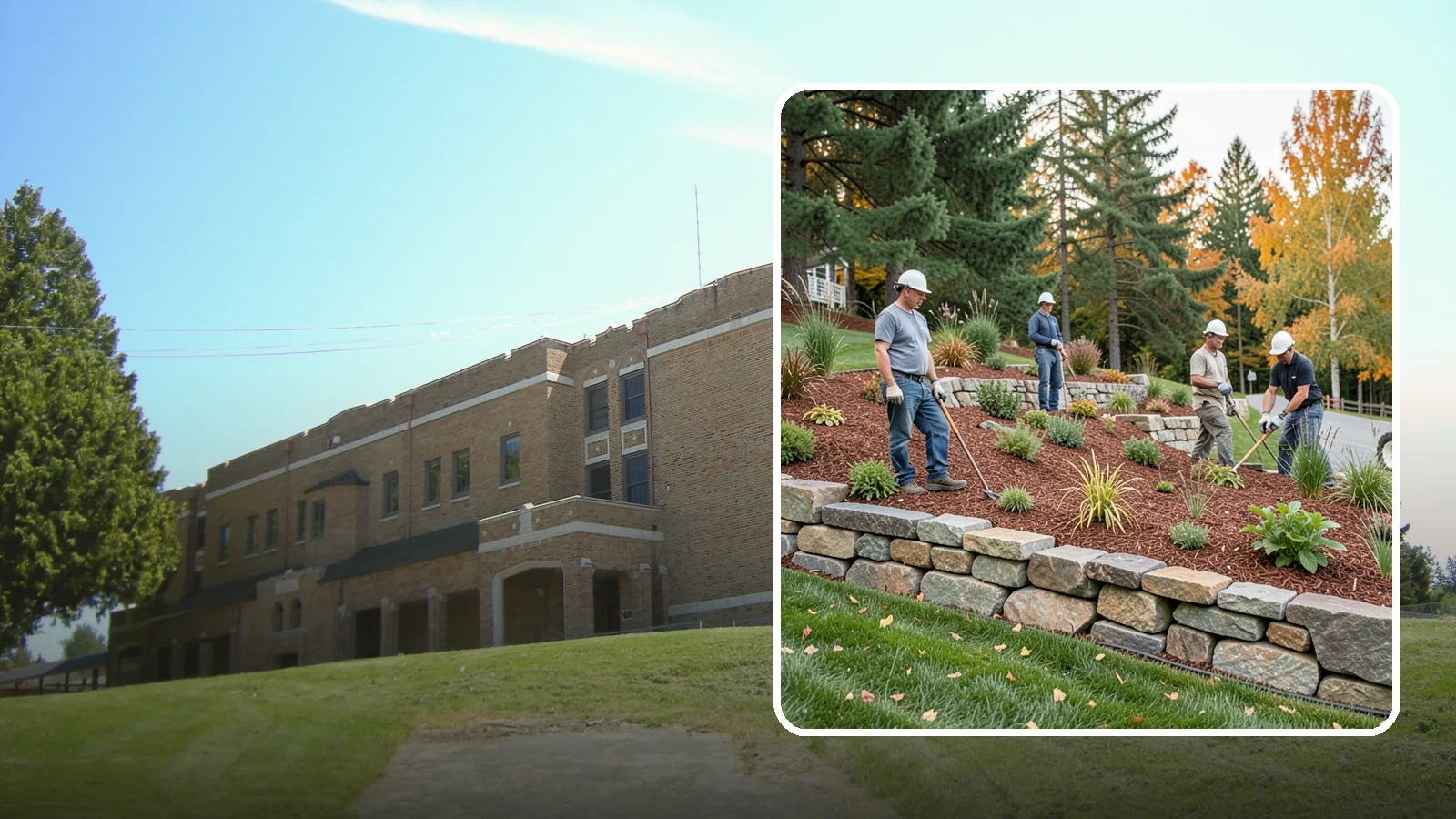 Rockery Wall Installation in Maple Valley, King County, WA - A regional PNW favorite of stacked quarry rock built as a free-draining rockery to stabilize and beautify Western Washington...