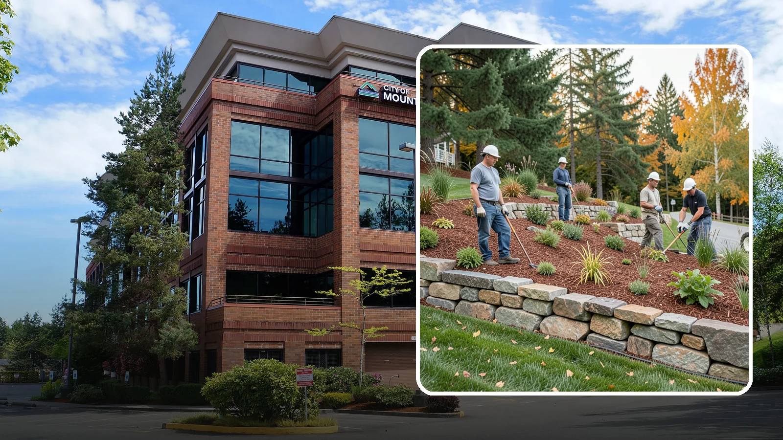 Rockery Wall Installation in Mountlake Terrace, Snohomish County, WA - A regional PNW favorite of stacked quarry rock built as a free-draining rockery to stabilize and beautify Western Washington...