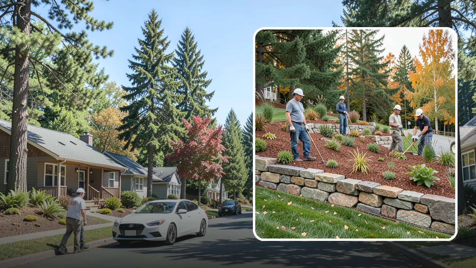 Rockery Wall Installation in Orting, Pierce County, WA - A regional PNW favorite of stacked quarry rock built as a free-draining rockery to stabilize and beautify Western Washington...