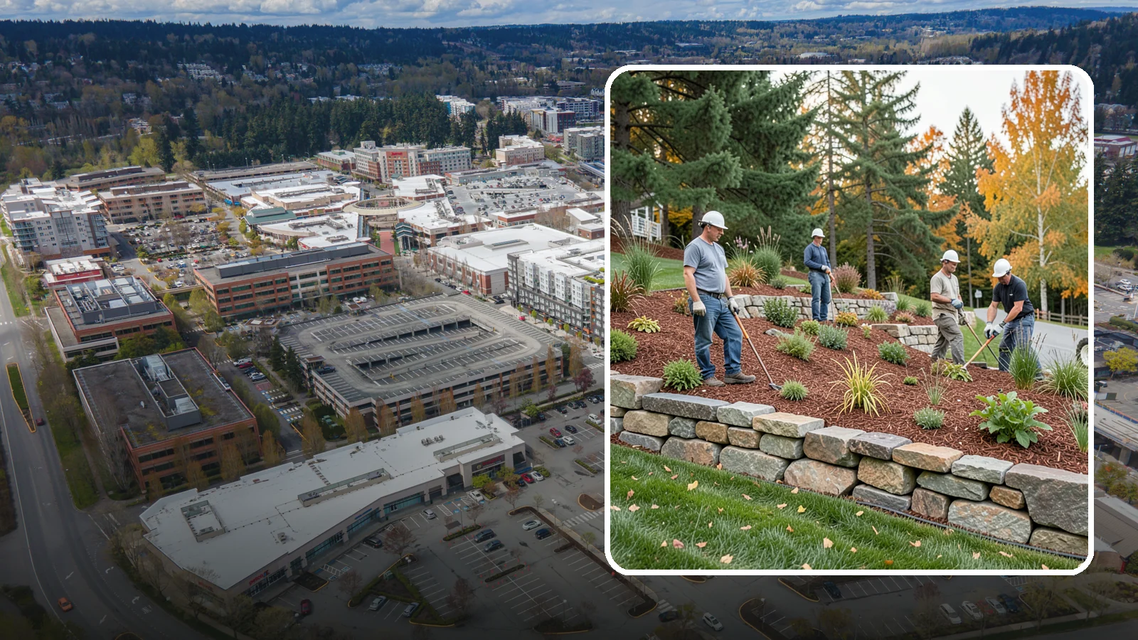 Rockery Wall Installation in Redmond, King County, WA - A regional PNW favorite of stacked quarry rock built as a free-draining rockery to stabilize and beautify Western Washington...