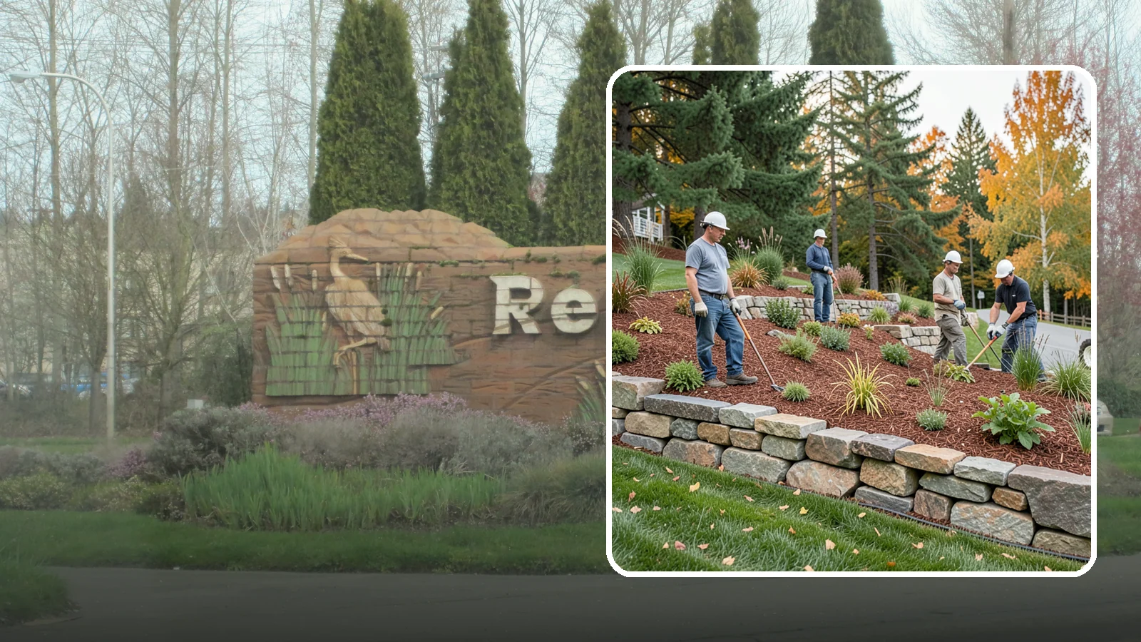 Rockery Wall Installation in Renton, King County, WA - A regional PNW favorite of stacked quarry rock built as a free-draining rockery to stabilize and beautify Western Washington...