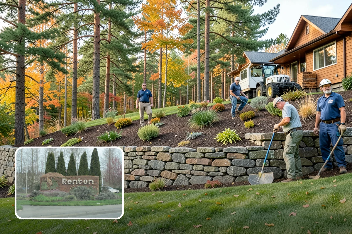 Rockery Wall Installation in Renton, King County, WA - Time-tested regional solution for PNW slopes
