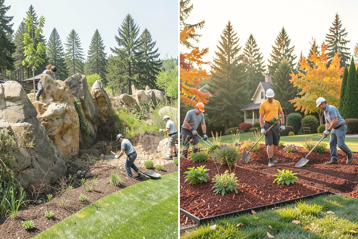 Rockery Wall Installation in University Place, Pierce County, WA - Excavate and bench the slope to grade