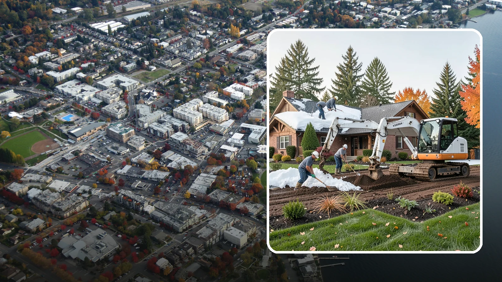 Roof Snow Removal in Kirkland, King County, WA - We safely remove heavy, wet snow loads from roofs to protect Puget Sound structures from stress, leaks, and collapse.