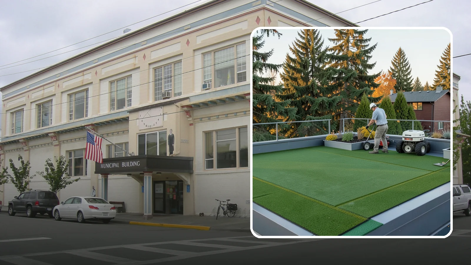 Rooftop & Balcony Turf Installation in Anacortes, Skagit County, WA - Lightweight turf for rooftops, balconies, and decks that adds green space to hard surfaces with fast drainage.