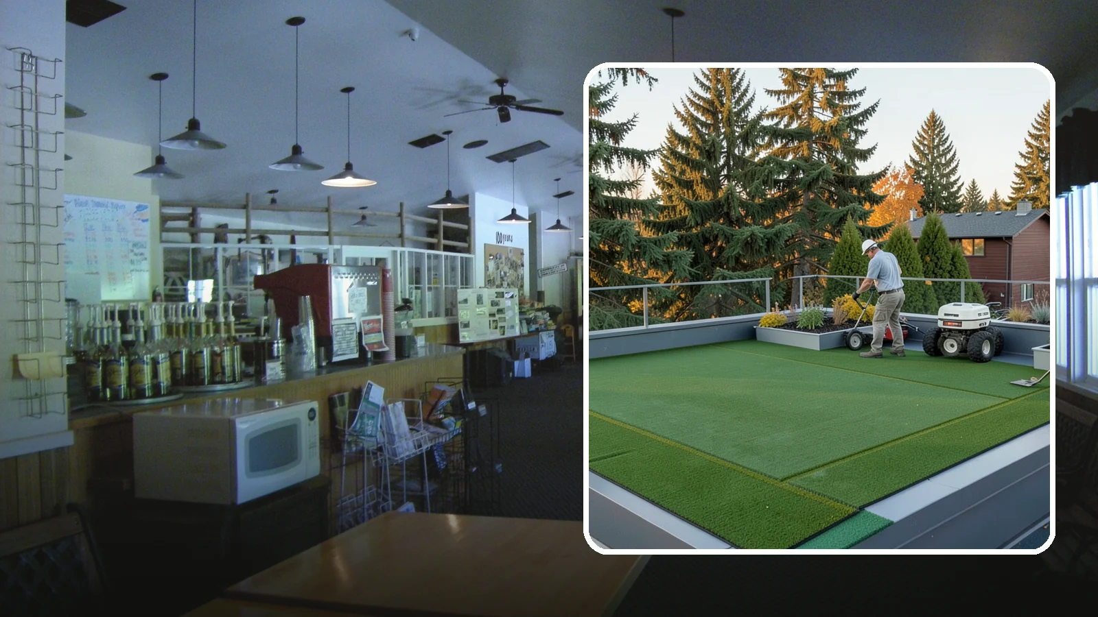 Rooftop & Balcony Turf Installation in Black Diamond, King County, WA - Lightweight turf for rooftops, balconies, and decks that adds green space to hard surfaces with fast drainage.