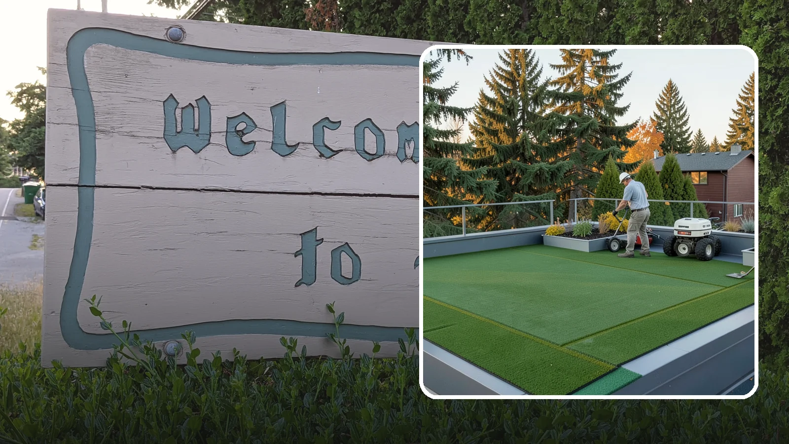 Rooftop & Balcony Turf Installation in Brier, Snohomish County, WA - Lightweight turf for rooftops, balconies, and decks that adds green space to hard surfaces with fast drainage.