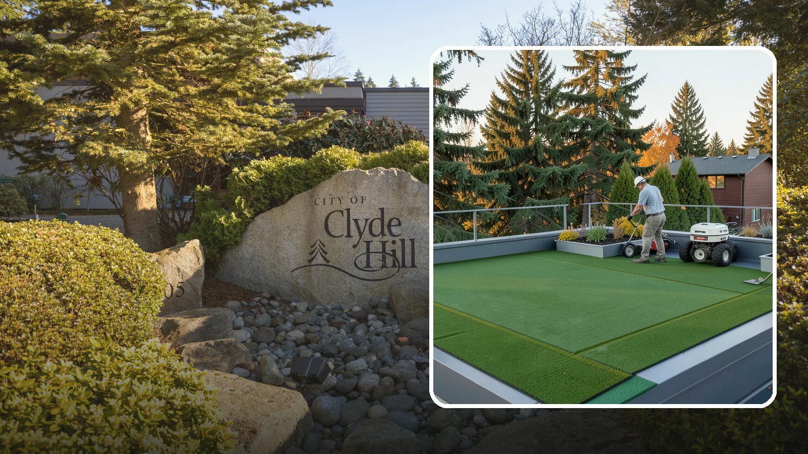 Rooftop & Balcony Turf Installation in Clyde Hill, King County, WA - Lightweight turf for rooftops, balconies, and decks that adds green space to hard surfaces with fast drainage.