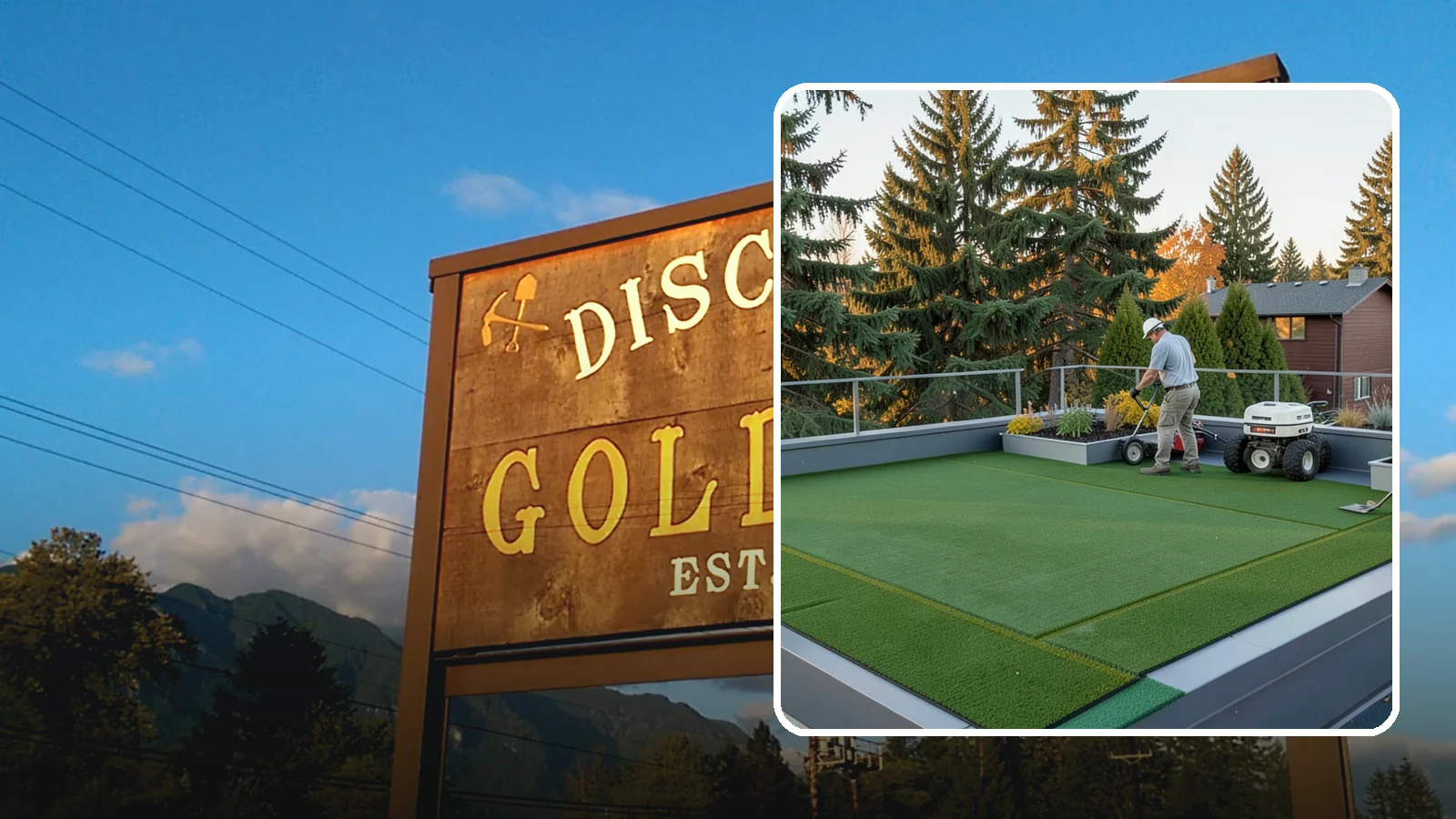 Rooftop & Balcony Turf Installation in Gold Bar, Snohomish County, WA - Lightweight turf for rooftops, balconies, and decks that adds green space to hard surfaces with fast drainage.