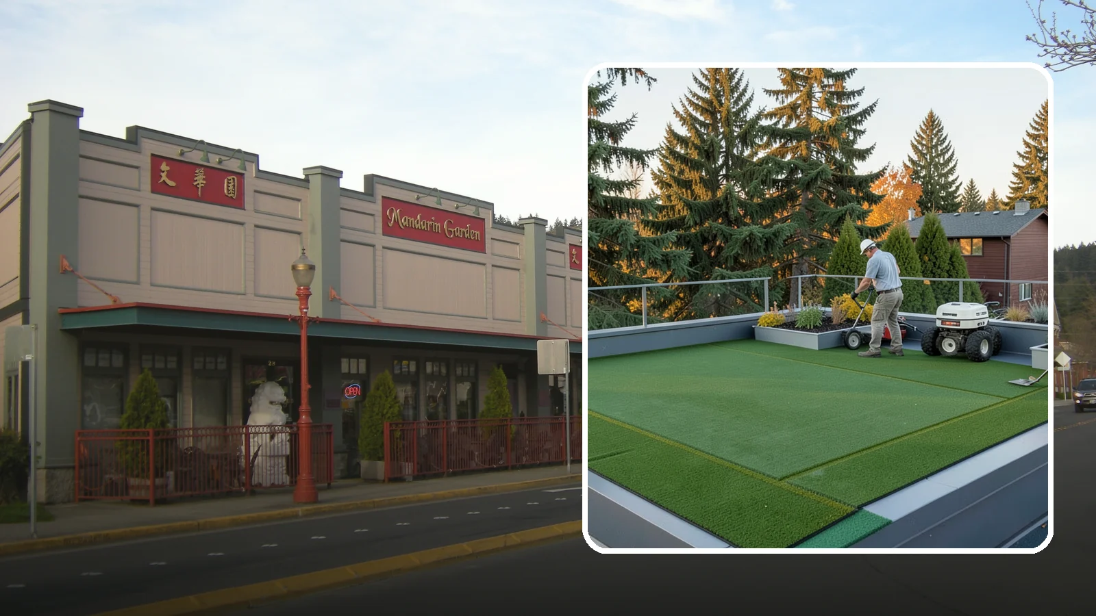 Rooftop & Balcony Turf Installation in Issaquah, King County, WA - Lightweight turf for rooftops, balconies, and decks that adds green space to hard surfaces with fast drainage.