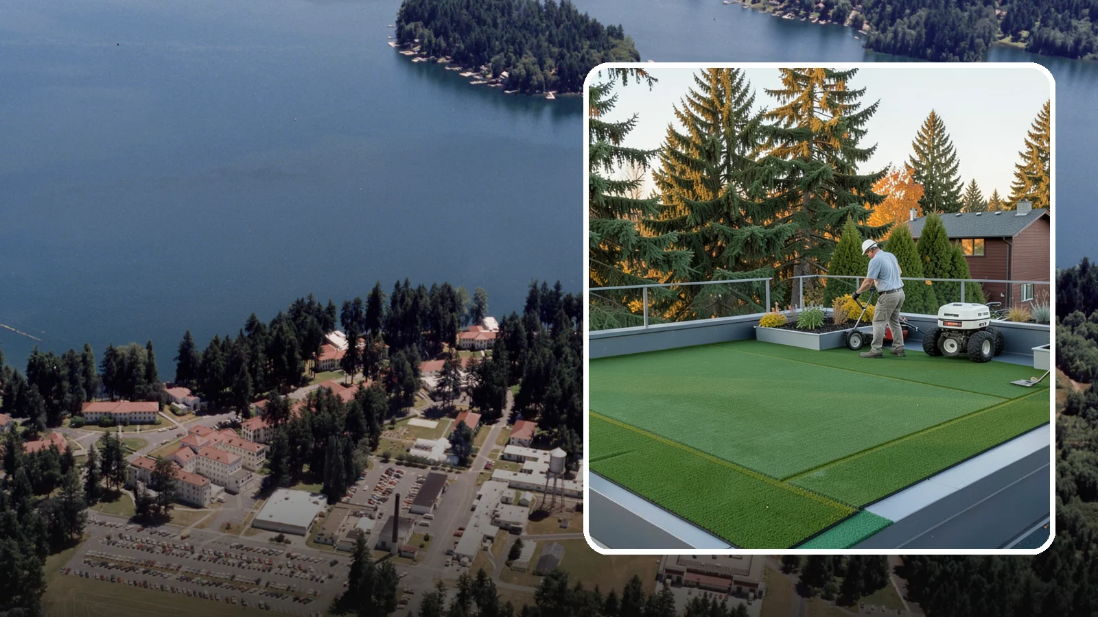 Rooftop & Balcony Turf Installation in Lakewood, Pierce County, WA - Lightweight turf for rooftops, balconies, and decks that adds green space to hard surfaces with fast drainage.