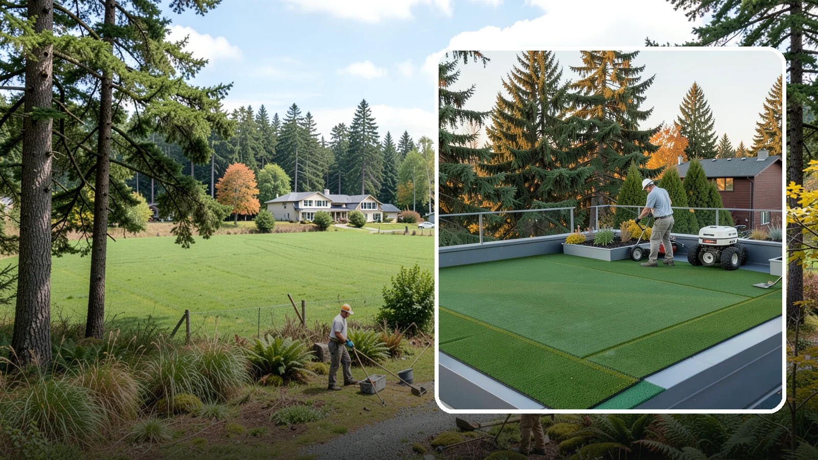 Rooftop & Balcony Turf Installation in Lyman, Skagit County, WA - Lightweight turf for rooftops, balconies, and decks that adds green space to hard surfaces with fast drainage.