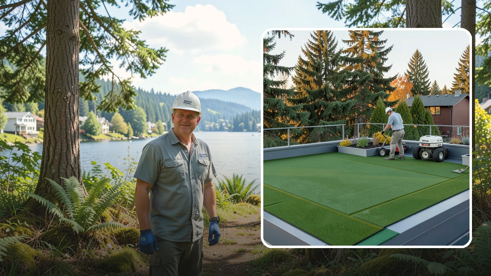 Rooftop & Balcony Turf Installation in Milton, King County, WA - Lightweight turf for rooftops, balconies, and decks that adds green space to hard surfaces with fast drainage.