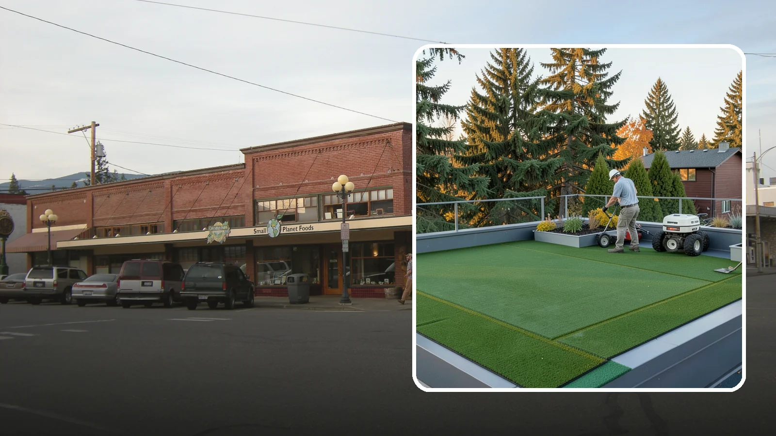 Rooftop & Balcony Turf Installation in Sedro-Woolley, Skagit County, WA - Lightweight turf for rooftops, balconies, and decks that adds green space to hard surfaces with fast drainage.