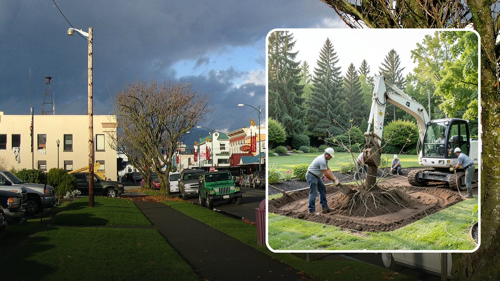Root Flare Excavation in Arlington, Snohomish County, WA - Root flare excavation that uncovers a buried trunk base to stop rot and girdling before they kill the tree.