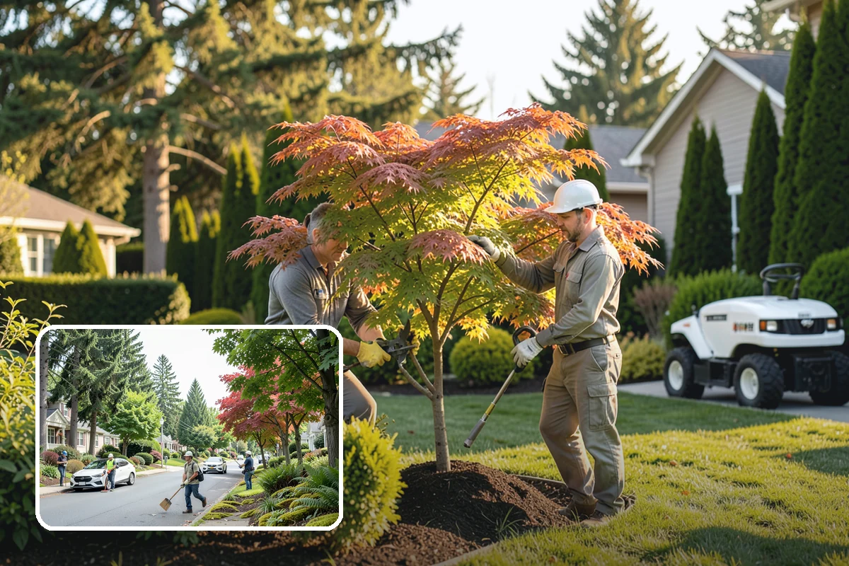 Root Flare Excavation in Beaux Arts Village, King County, WA - Uncovers a buried, suffocating root flare