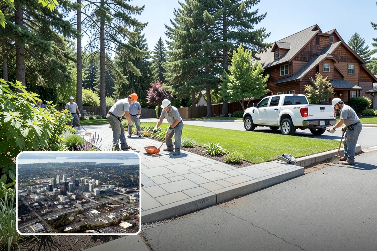 Root Flare Excavation in Bellevue, King County, WA - Uncovers a buried, suffocating root flare