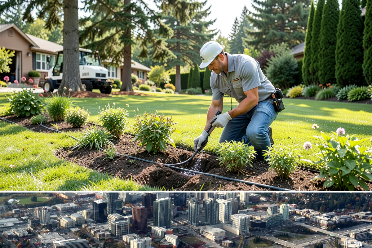 Root Flare Excavation in Bellevue, King County, WA - Ideally done in the cool, moist months from fall through spring when PNW trees handle root work with least stress.