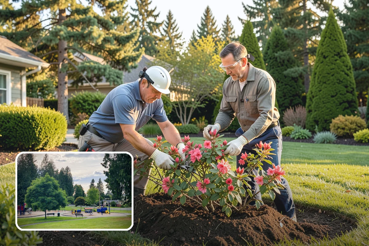 Root Flare Excavation in Bonney Lake, Pierce County, WA - Uncovers a buried, suffocating root flare