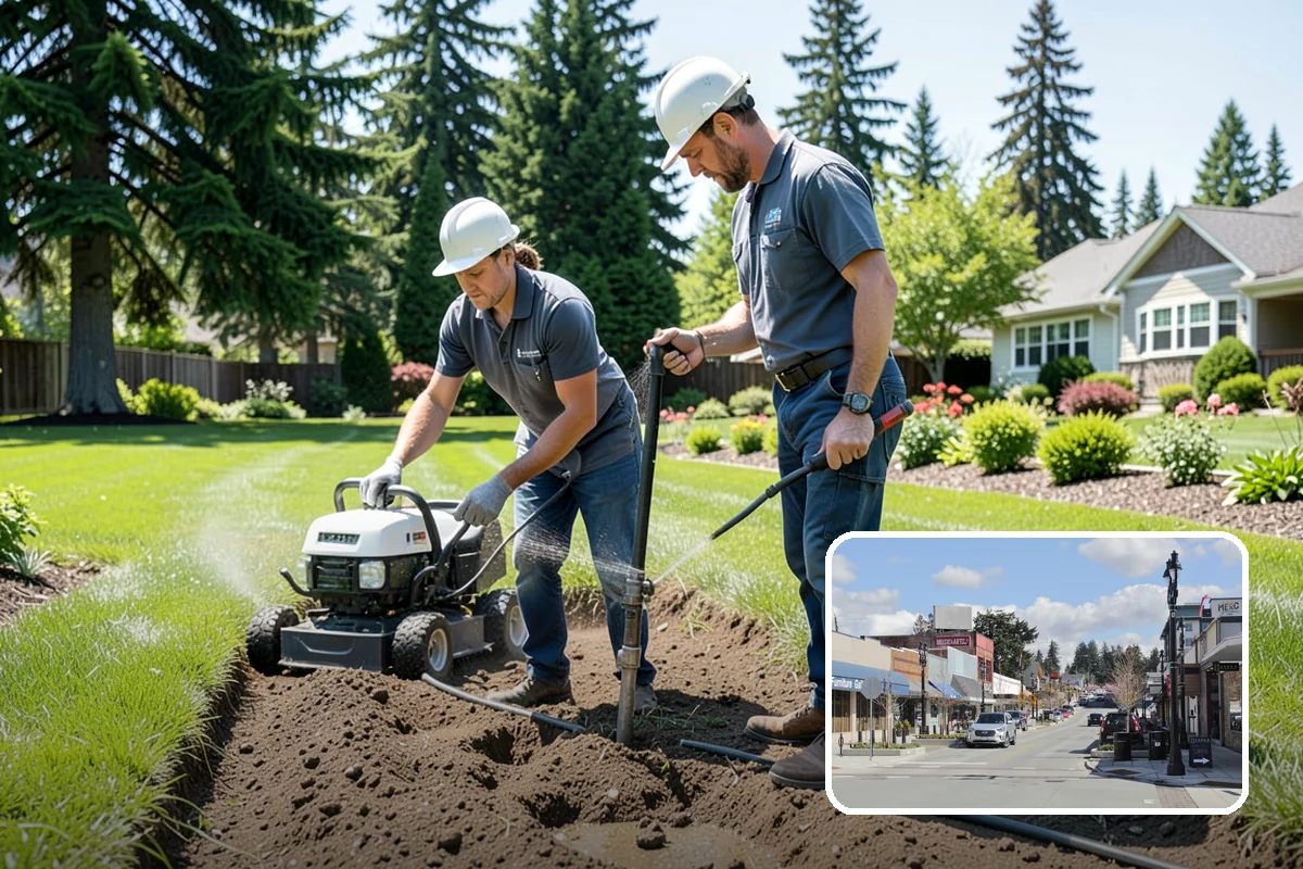 Root Flare Excavation in Bothell, King County, WA - Uncovers a buried, suffocating root flare