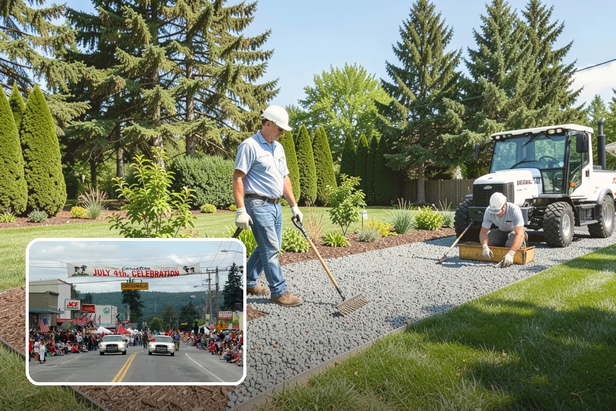 Root Flare Excavation in Carnation, King County, WA - Uncovers a buried, suffocating root flare