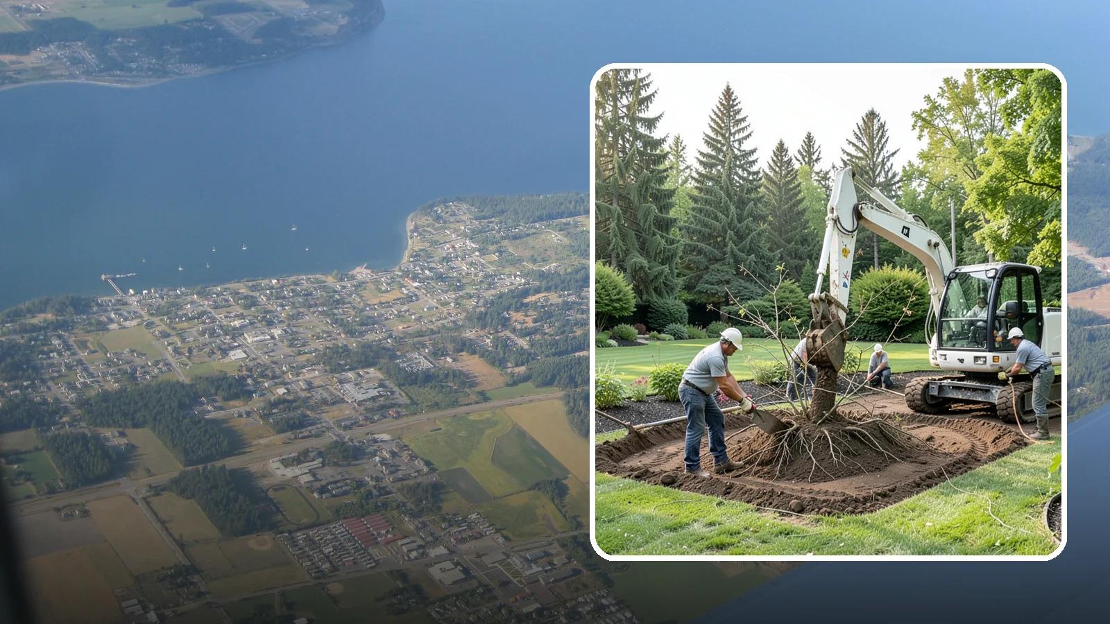 Root Flare Excavation in Coupeville, Island County, WA - Root flare excavation that uncovers a buried trunk base to stop rot and girdling before they kill the tree.