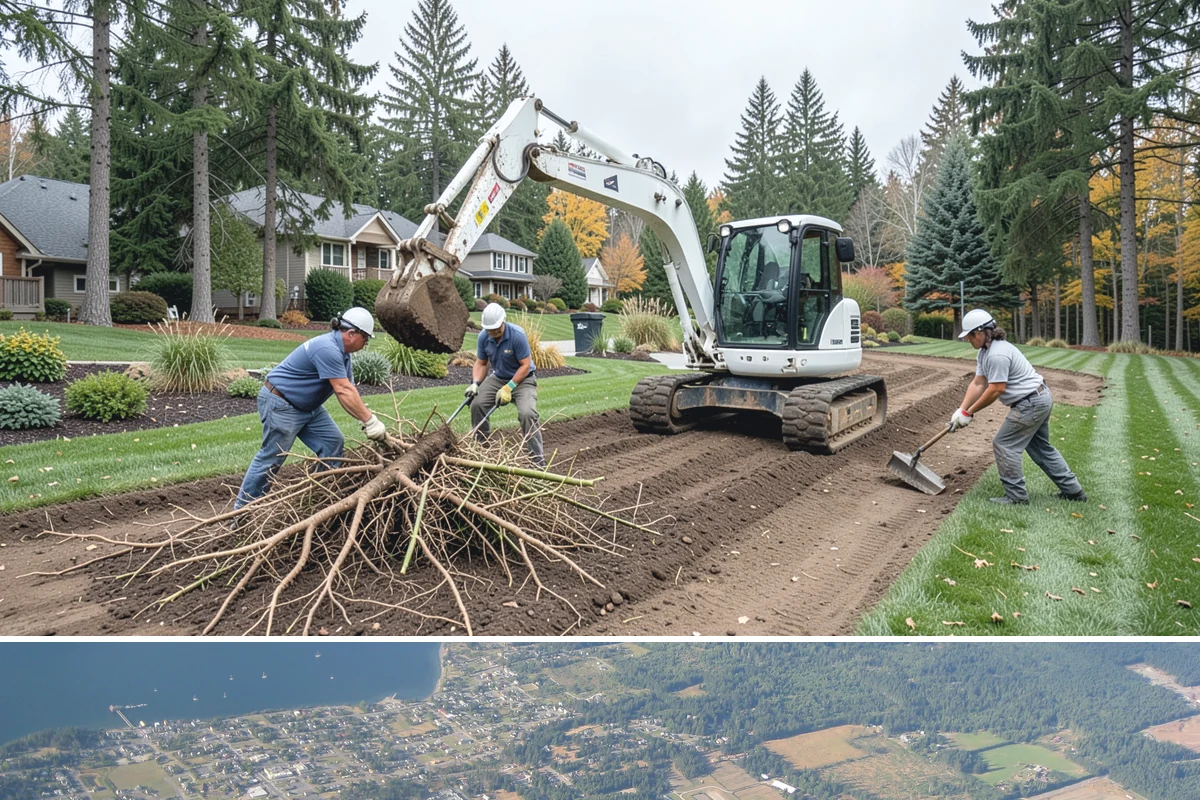 Root Flare Excavation in Coupeville, Island County, WA - Ideally done in the cool, moist months from fall through spring when PNW trees handle root work with least stress.