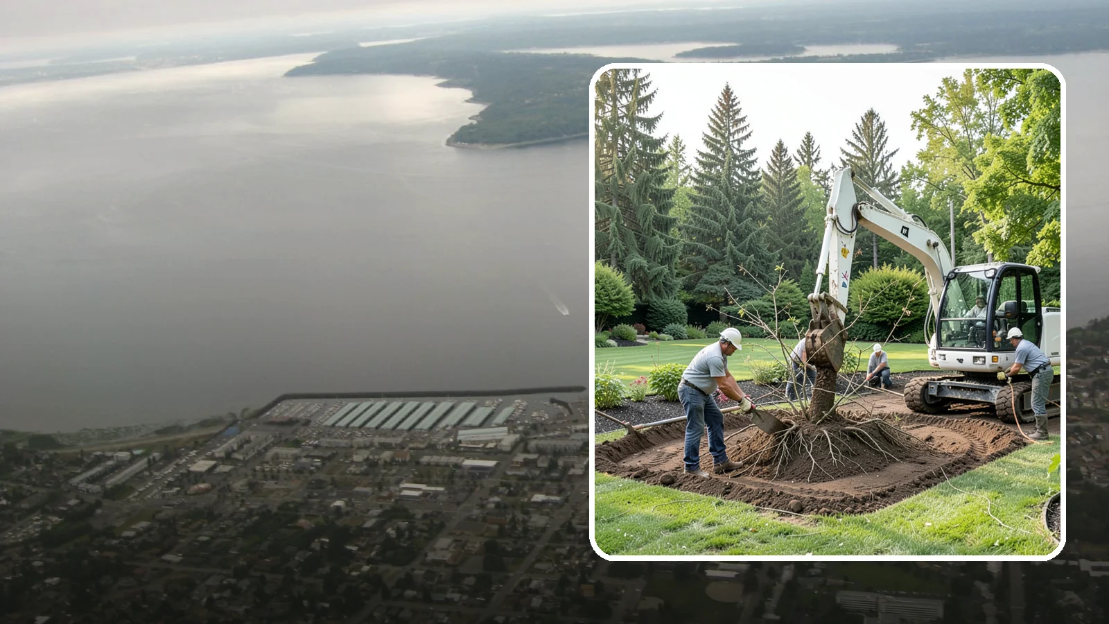 Root Flare Excavation in Des Moines, King County, WA - Root flare excavation that uncovers a buried trunk base to stop rot and girdling before they kill the tree.
