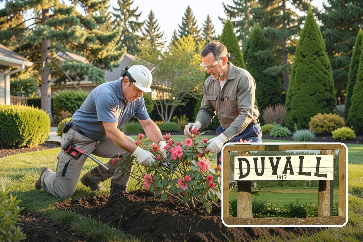 Root Flare Excavation in Duvall, King County, WA - Uncovers a buried, suffocating root flare