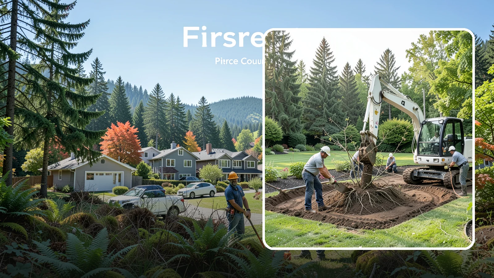Root Flare Excavation in Fircrest, Pierce County, WA - Root flare excavation that uncovers a buried trunk base to stop rot and girdling before they kill the tree.