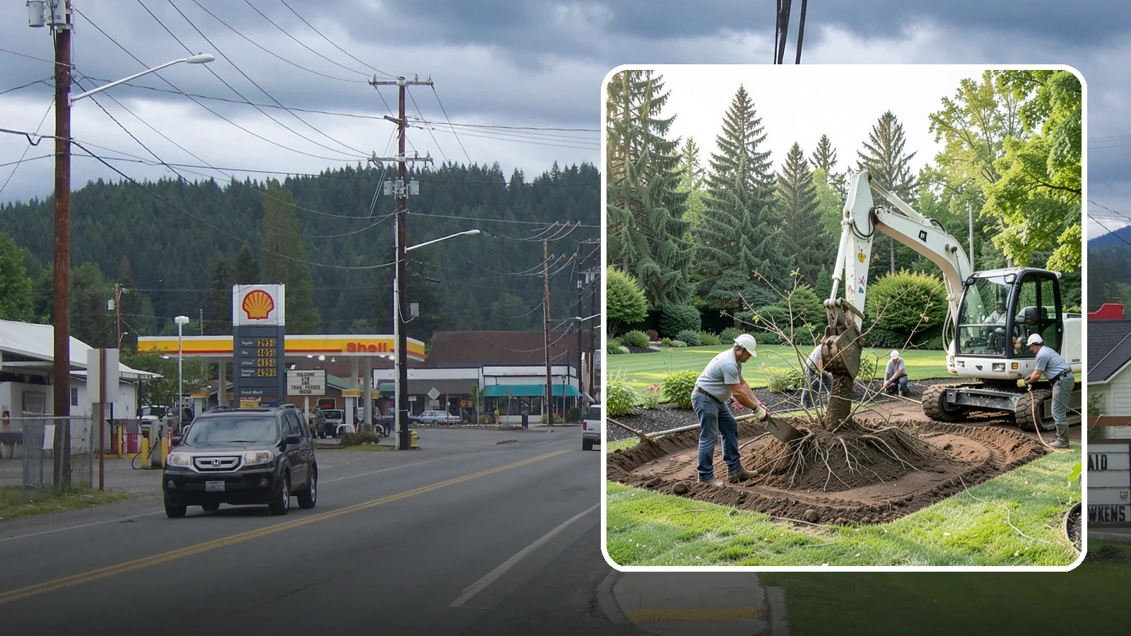 Root Flare Excavation in Granite Falls, Snohomish County, WA - Root flare excavation that uncovers a buried trunk base to stop rot and girdling before they kill the tree.