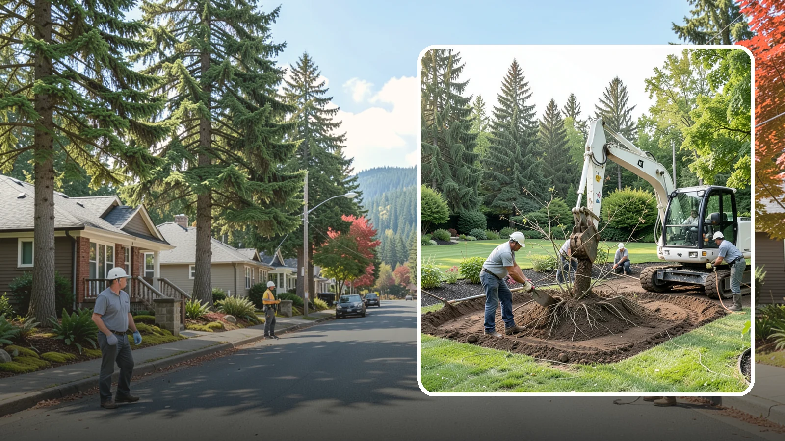 Root Flare Excavation in Hunts Point, King County, WA - Root flare excavation that uncovers a buried trunk base to stop rot and girdling before they kill the tree.