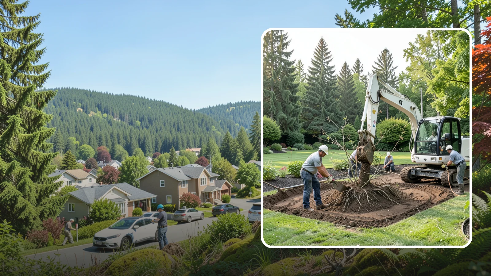 Root Flare Excavation in Index, Snohomish County, WA - Root flare excavation that uncovers a buried trunk base to stop rot and girdling before they kill the tree.