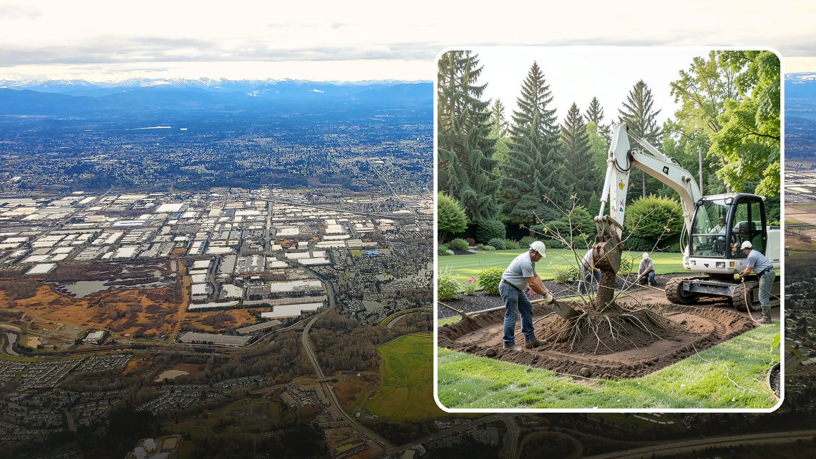 Root Flare Excavation in Kent, King County, WA - Root flare excavation that uncovers a buried trunk base to stop rot and girdling before they kill the tree.