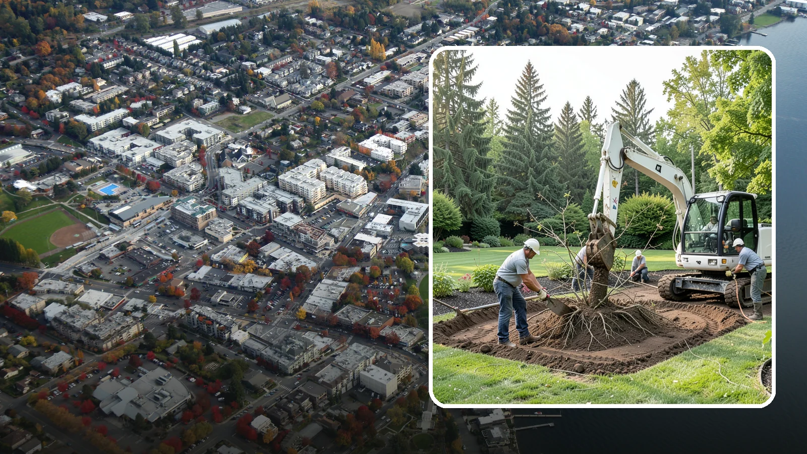 Root Flare Excavation in Kirkland, King County, WA - Root flare excavation that uncovers a buried trunk base to stop rot and girdling before they kill the tree.