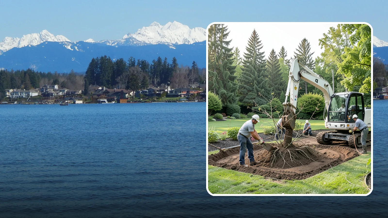 Root Flare Excavation in Lake Stevens, Snohomish County, WA - Root flare excavation that uncovers a buried trunk base to stop rot and girdling before they kill the tree.