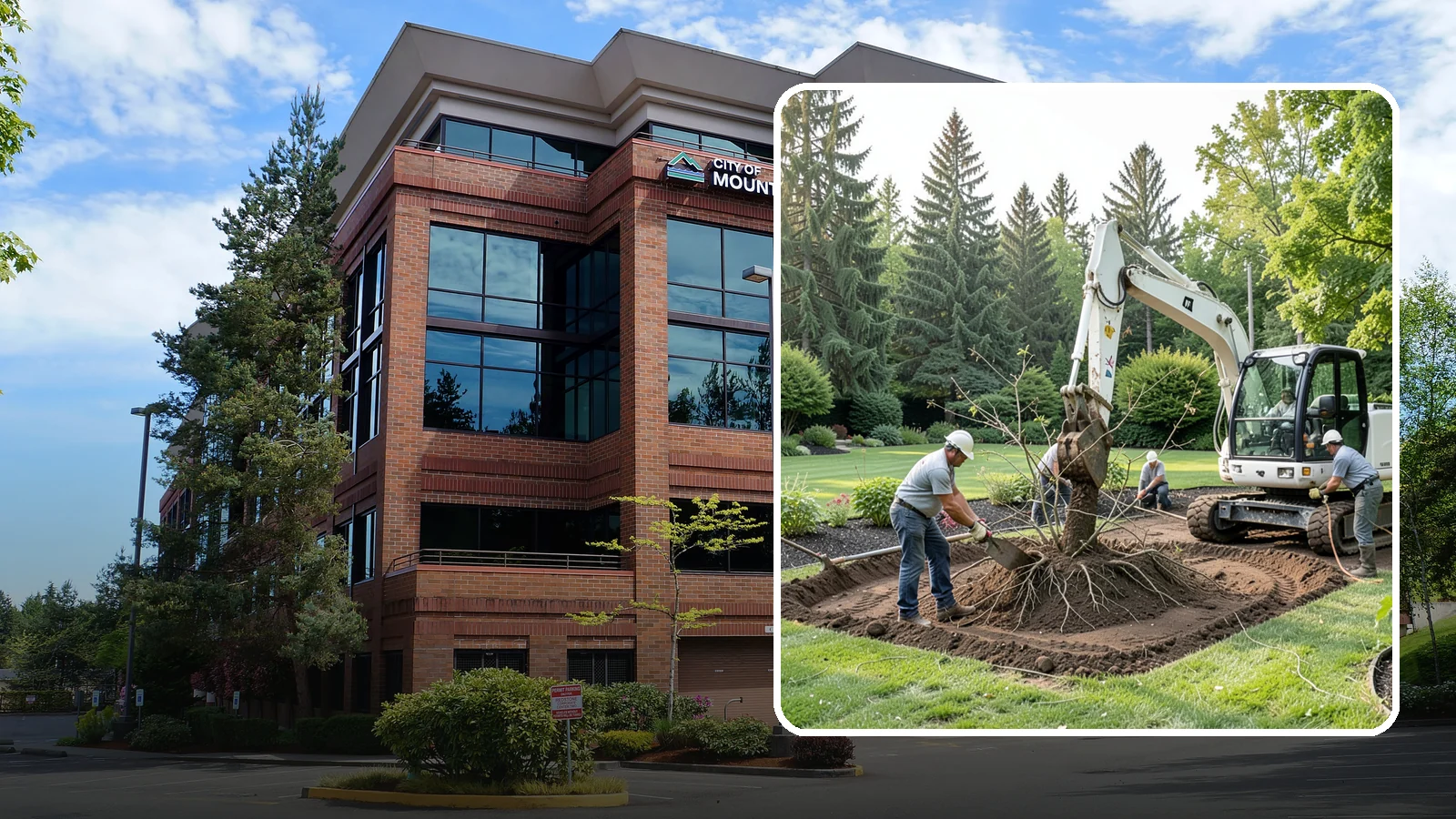 Root Flare Excavation in Mountlake Terrace, Snohomish County, WA - Root flare excavation that uncovers a buried trunk base to stop rot and girdling before they kill the tree.