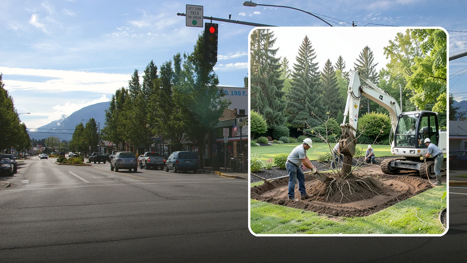 Root Flare Excavation in North Bend, King County, WA - Root flare excavation that uncovers a buried trunk base to stop rot and girdling before they kill the tree.