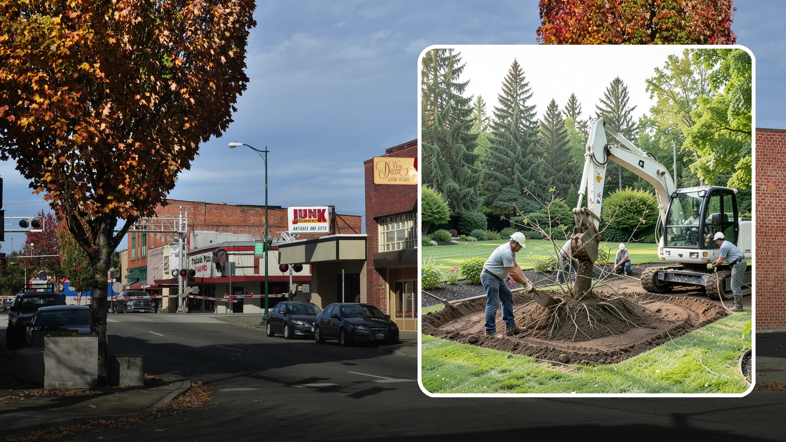 Root Flare Excavation in Puyallup, Pierce County, WA - Root flare excavation that uncovers a buried trunk base to stop rot and girdling before they kill the tree.