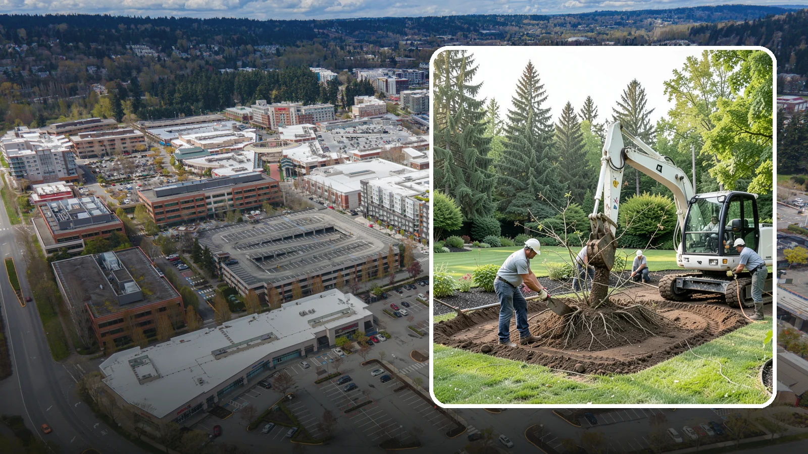 Root Flare Excavation in Redmond, King County, WA - Root flare excavation that uncovers a buried trunk base to stop rot and girdling before they kill the tree.